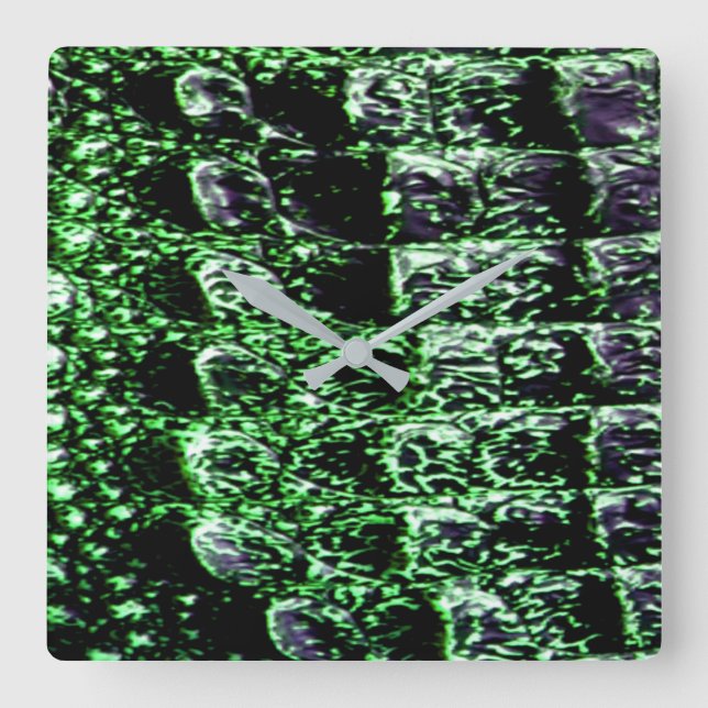 Reloj Cuadrado Alligator Wall Clock Square (Anverso)