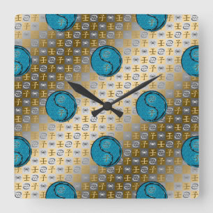 Reloj Cuadrado Almohada de Cancer y Rata de Agua