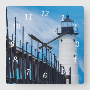 Reloj Cuadrado Along Manistee Wall Clock