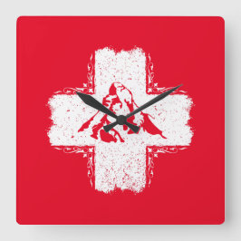 Reloj Cuadrado Alpes suizos Matterhorn - Suiza