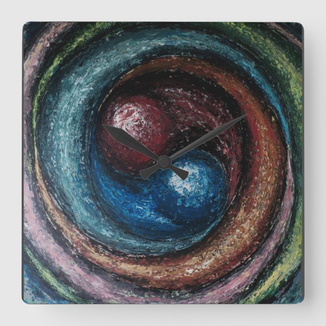 Reloj Cuadrado "Alquimia" por Ramona Dumitrescu (Anverso)