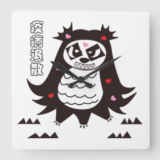 Reloj Cuadrado Amabie Panda
