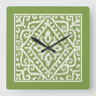 Reloj Cuadrado Amadora Green Pattern