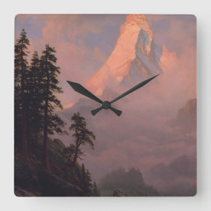 Reloj Cuadrado Amanecer en el Matterhorn