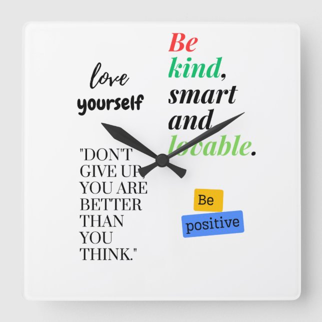 Reloj Cuadrado amar (Anverso)