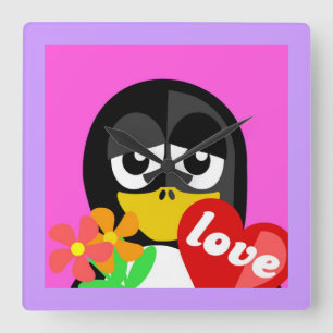 RELOJ CUADRADO AMAR A PENGUIN