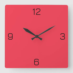 Reloj Cuadrado Amaranth Red F4364C Color - Añadir la opción de no