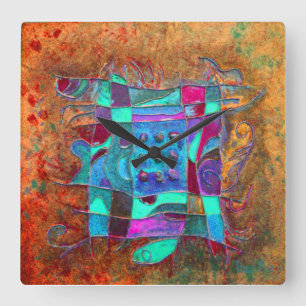 Reloj Cuadrado "Amber Opening" de Paul Buică