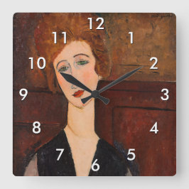 Reloj Cuadrado Amedeo Modigliani - Retrato de una mujer
