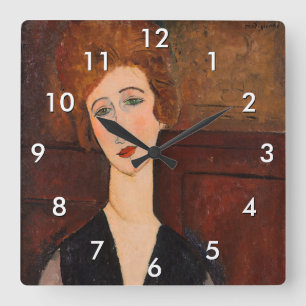 Reloj Cuadrado Amedeo Modigliani - Retrato de una mujer