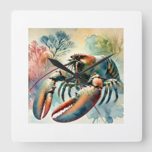 Reloj Cuadrado American lobster 251024AREF142 - Watercolor