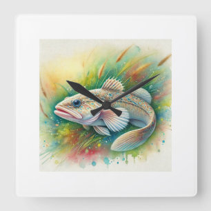 Reloj Cuadrado American mudfish 111024AREF137 - Watercolor