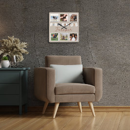 Reloj Cuadrado Amigos Beige Modernos para siempre estilo de sello