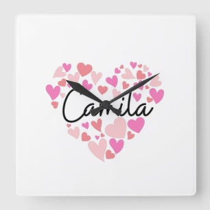 Reloj Cuadrado Amo a Camila