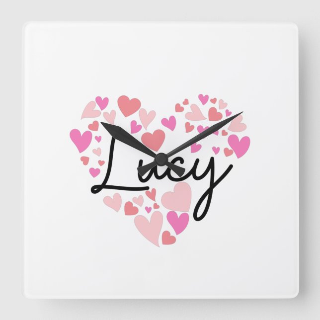 Reloj Cuadrado Amo a Lucy (Anverso)