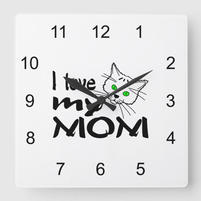 Reloj Cuadrado Amo a mi mamá (Anverso)