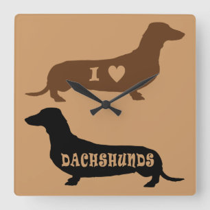 Reloj Cuadrado Amo Dachshunds