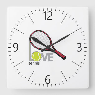 Reloj Cuadrado Amo el tenis