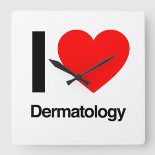 Reloj Cuadrado amo la dermatología
