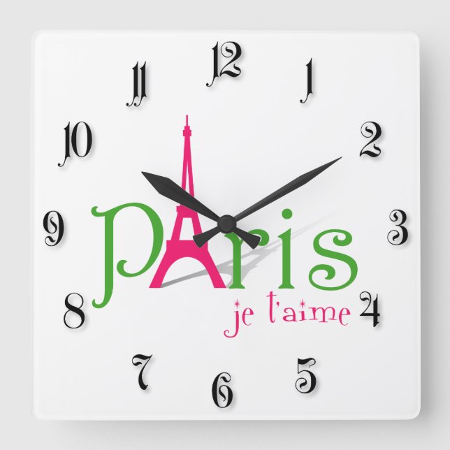 Reloj Cuadrado Amo París (Anverso)