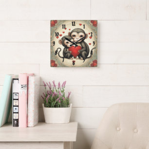 Reloj Cuadrado Amor a los monos