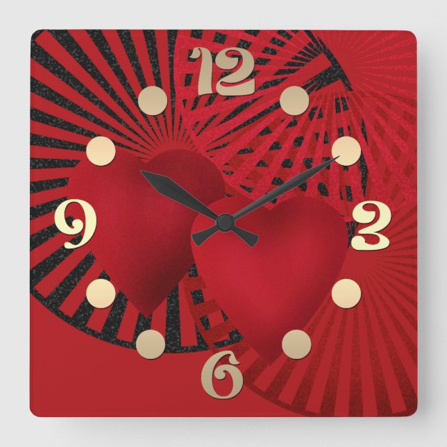 Reloj Cuadrado Amor, Boda (Anverso)