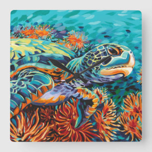 Reloj Cuadrado Amor del mar I