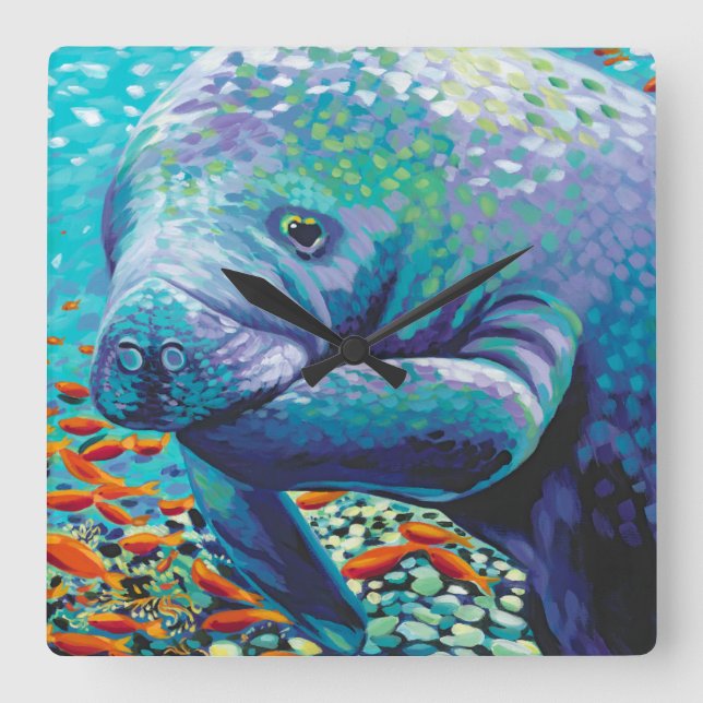 Reloj Cuadrado Amor del mar II (Anverso)