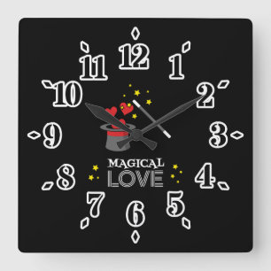 Reloj Cuadrado Amor mágico - Blanco