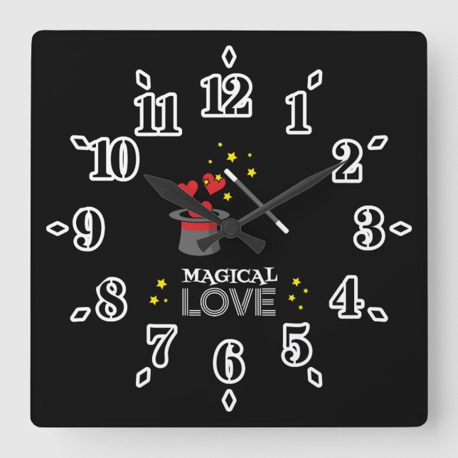 Reloj Cuadrado Amor mágico - Blanco (Anverso)
