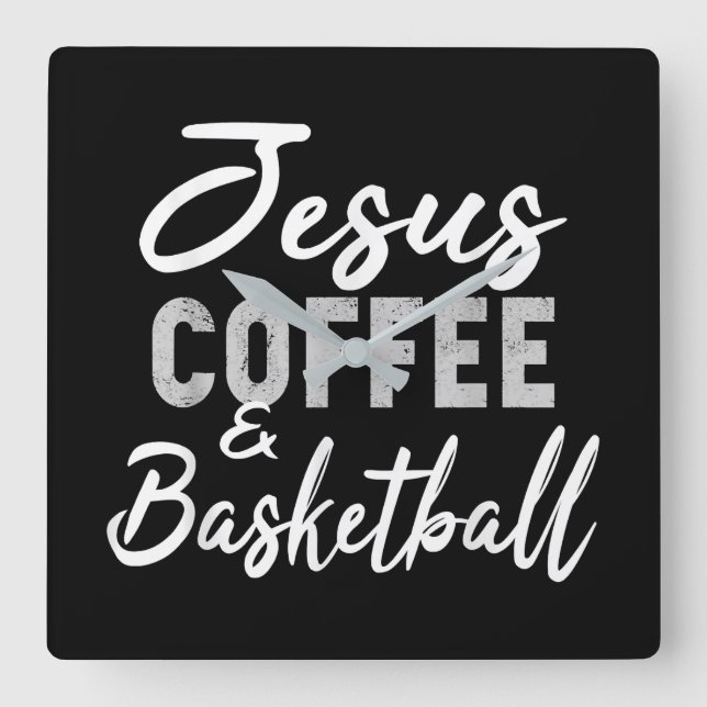 Reloj Cuadrado Amor por Dios | Café Jesús Y Baloncesto (Anverso)
