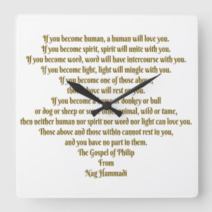 Reloj Cuadrado Amor y espíritu