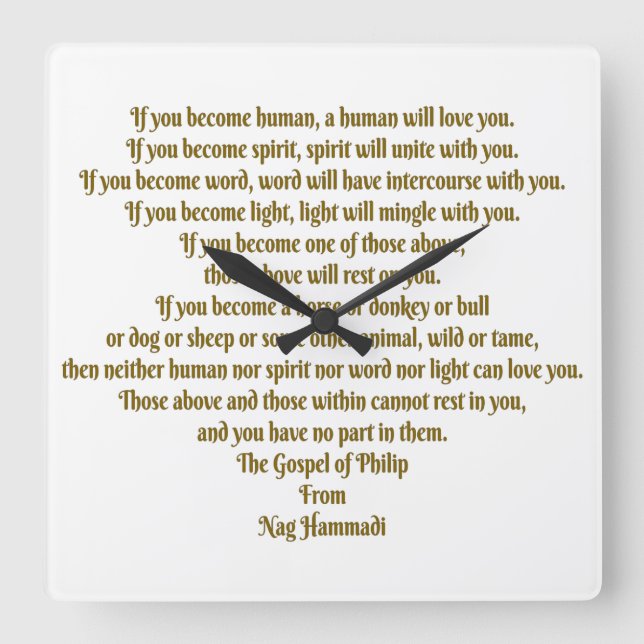 Reloj Cuadrado Amor y espíritu (Anverso)