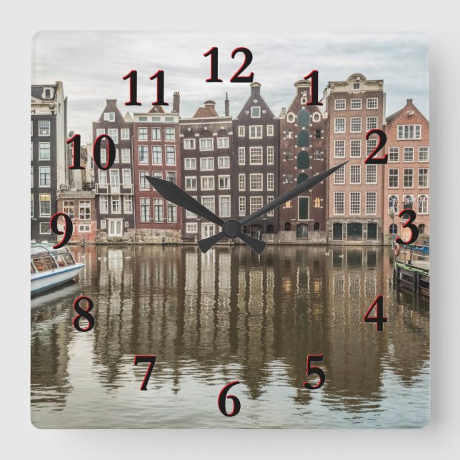 Reloj Cuadrado Ámsterdam (Anverso)