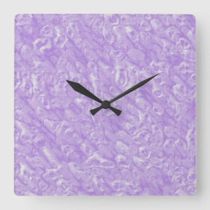 Reloj Cuadrado Amythest and White Marble Pattern