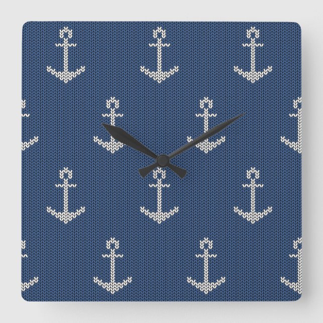 Reloj Cuadrado Anchor marino Knit (Anverso)