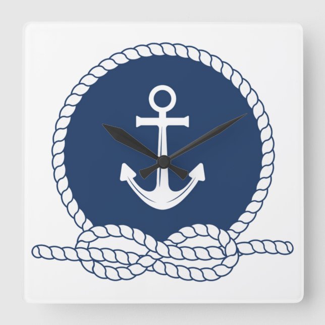 Reloj Cuadrado Anchor Y Tono Elegante (Anverso)