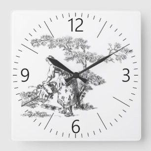 Reloj Cuadrado Ancient rural artwork