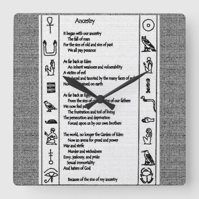 Reloj Cuadrado Ancinista (Anverso)