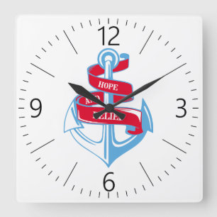 Reloj Cuadrado Ancla