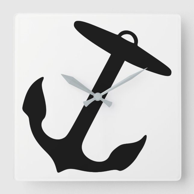 Reloj Cuadrado Ancla (Anverso)