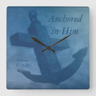 Reloj Cuadrado Anclado en él