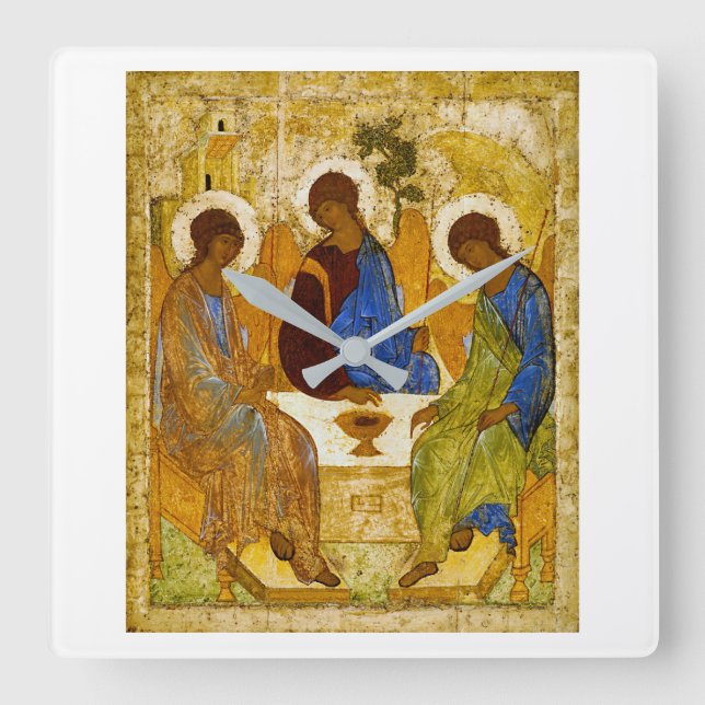 Reloj Cuadrado Andrey Rublev , “ Holy Trinity ” (Anverso)