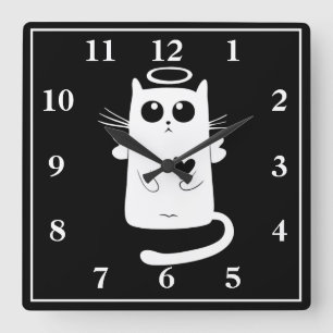 Reloj Cuadrado Angel Cat