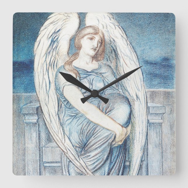 Reloj Cuadrado Ángel de la Guardia en la Biblia Hebrea (Anverso)