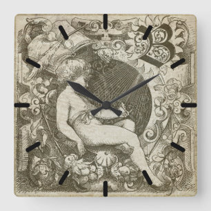 Reloj Cuadrado Ángel de la vendimia