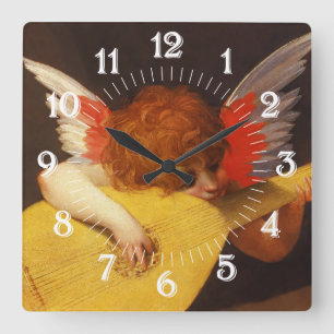 Reloj Cuadrado Ángel musical