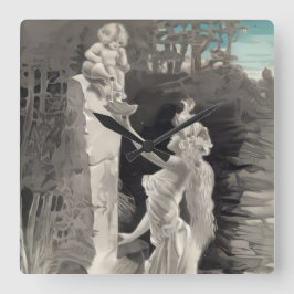 Reloj Cuadrado Ángel y Diosa Valentine