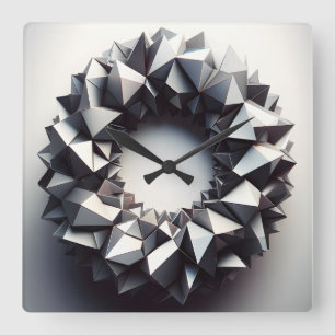 Reloj Cuadrado anillo de pirámides