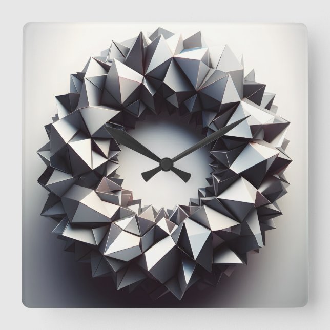 Reloj Cuadrado anillo de pirámides (Anverso)